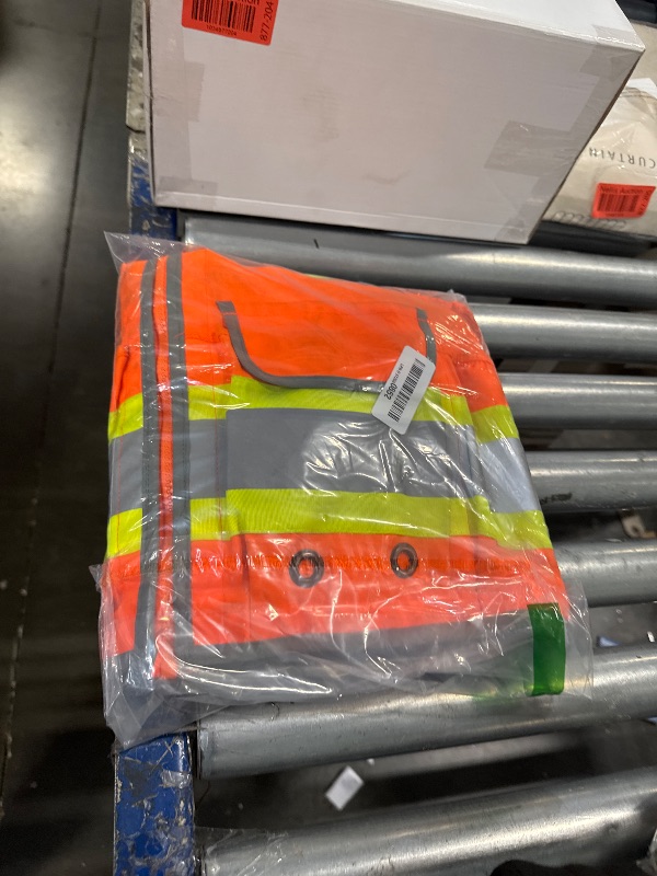 Photo 2 of UNINOVA Surveyor Safety Vest Reflective for Men, Class 2 Heavy Duty Safety Vests Reflective with Pockets and Zipper,High Visibility Construction Work Vest 