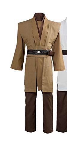 Photo 1 of Tunic Costume Mens Tunic Hooded Robe Full Set Halloween Cosplay Costume BROWN