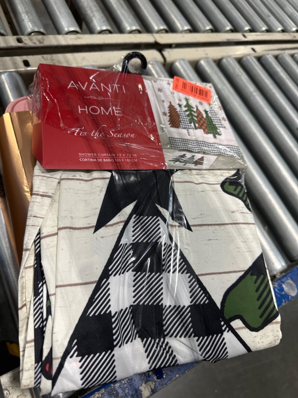 Photo 2 of Avanti Linens - Shower Curtain, Plaid Bathroom Essentials, Christmas Decorations (Tis The Season Collection, 72")