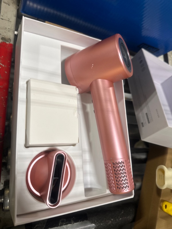 Photo 2 of *DOES NOT HEAT*
*FOR PARTS ONLY*
Cordless Ionic Hair Dryer with Digital Screen, 4 Mode Charging Blow Dryer with Magnetic Nozzle, Travel Hair Dryer for Women Kids Outdoor Camping Beaches (Pink)