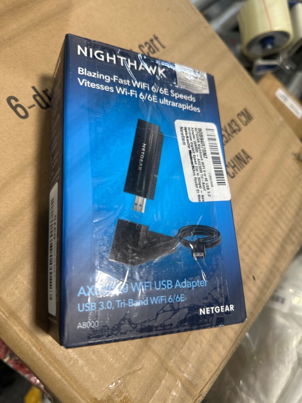 Photo 1 of NETGEAR Nighthawk WiFi 6 or 6E USB 3.0 Adapter (A8000) - AXE3000 Tri-Band Wireless Gigabit Speed (Up to 3Gbps) - New 6GHz Band – Works with Any Router Or Mesh System - for Windows PC