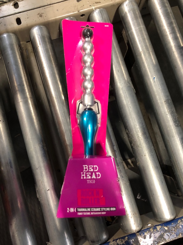 Photo 1 of Bed Head Rock N Roller Clamp Free 2-in-1 Curling Wand | Round Barrel for Tousled Waves