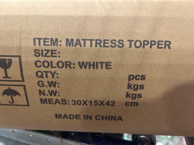 Photo 1 of King Size Mattress Topper for Back Pain, Cooling Extra Thick Mattress Pad Cover with 8-21 inch Deep Pocket, Plush Pillow Top Mattress Topper Overfilled with Down Alternative, King Size, White