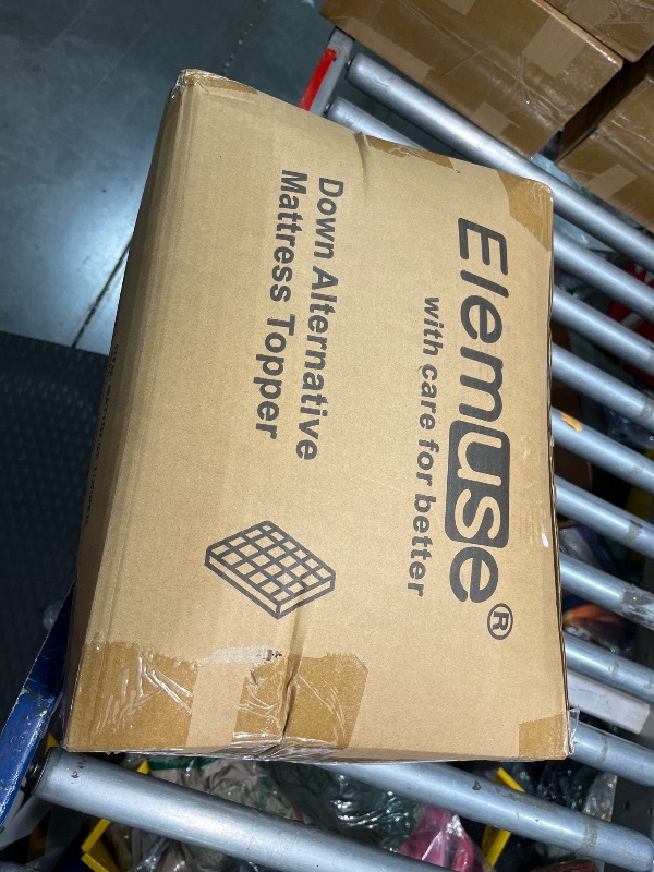 Photo 1 of King Size Mattress Topper for Back Pain, Cooling Extra Thick Mattress Pad Cover with 8-21 inch Deep Pocket, Plush Pillow Top Mattress Topper Overfilled with Down Alternative, King Size, White