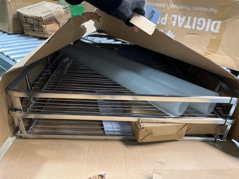 Photo 1 of MIYUPTC Expandable Sliding Pantry Shelves, Large Pull Out Drawer Cabinet Organizer, Under Sink Storage Organiser Bottom-Mounted Basket for Kitchen, Bathroom, 2pack