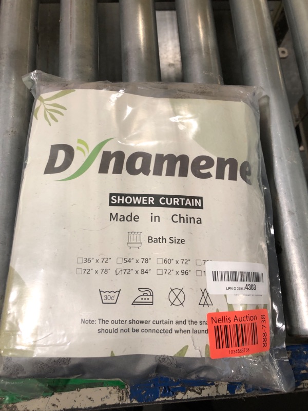 Photo 1 of Dynamene Extra Long Shower Curtains, 84 Inches Long Boho Tufted Geometric Striped Fabric Shower Curtains for Bathroom, Tall Shabby Chic Waterproof Cloth Shower Curtain Set with Hooks, Grey, 72x84