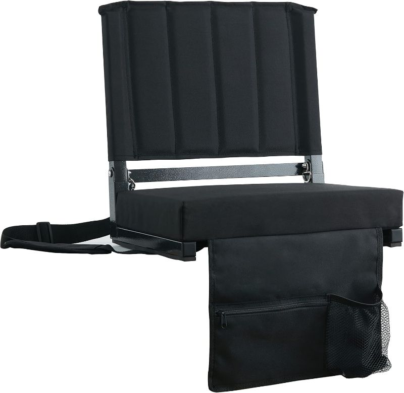 Photo 1 of 
SPORT BEATS Stadium Seats with Back Support Bleacher Chairs with Back and Cushion Thick Padded Bleacher Seats Includes Shoulder Strap