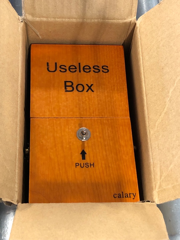 Photo 2 of Calary Useless Box Turns Itself Off In Box Alone Machine Fully Assembled in Box (brown)