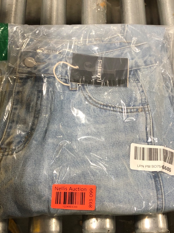 Photo 1 of 1XL  Barrel Jeans Wide Leg Jeans for Women Mid Waist Crop Jeans Baggy Jeans Causal Denim Pants Light Blue 1XL