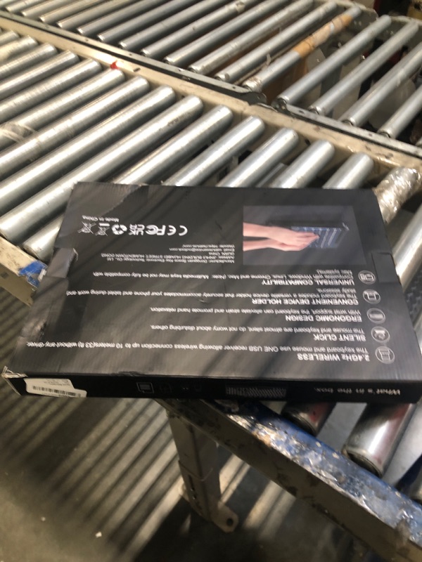 Photo 1 of Ergonomic Wireless Keyboard and Mouse Combo - Wave Keyboard with Soft Leather Wrist Rest, RGB Backlit, Silent Rechargeable Set for PC, Laptop, Windows, Mac, Chromebook, SABLUTE (Black)