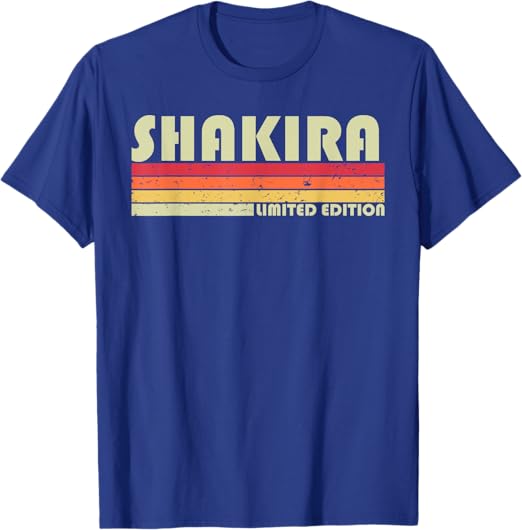 Photo 1 of ***product similar to the original photo*** SHAKIRA Name Personalized Retro Vintage 80s 90s Birthday T-Shirt 2 XL