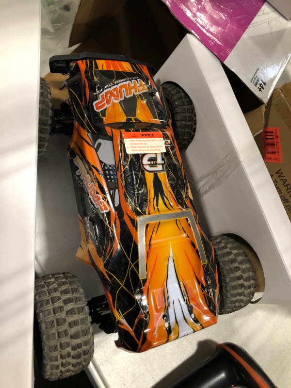 Photo 1 of DEERC 200E 1:10 Large 3S Brushless High Speed RC Cars for Adults, 4X4 Fast RC Trucks W/Extra Shell LED Headlight, 60 KM/H, All Terrain Remote Control Car, Offroad Monster Truck for Boys,2 Battery
