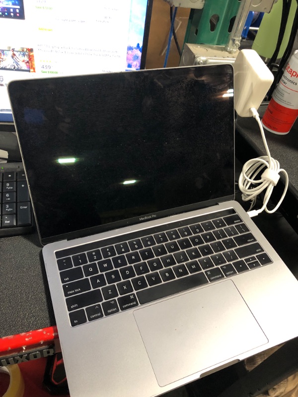 Photo 2 of ** DOES NOT STAY ON**
Apple 13in MacBook Pro, Retina, Touch Bar, 3.1GHz Intel Core i5 Dual Core, 8GB RAM, 256GB SSD, Space Gray, MPXV2LL/A (Renewed)
