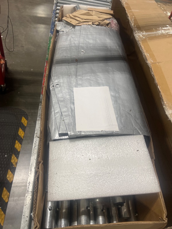 Photo 1 of VEVOR Portable Shed Outdoor Storage Shelter, 6x8x7 ft Heavy Duty Instant Waterproof Storage Tent Sheds with Roll-up Zipper Door and Ventilated Windows for Motorcycle, Bike, Garden Tools