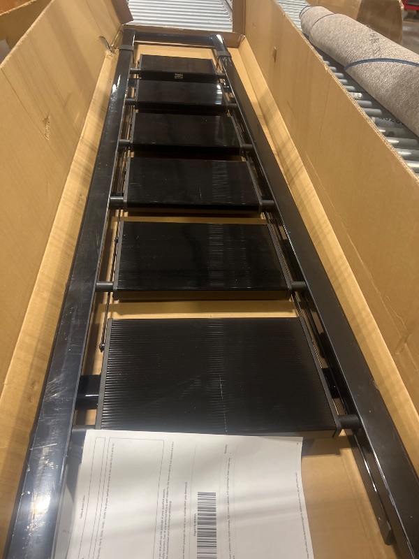 Photo 1 of GameGem Step Ladder 6 Step Folding, Aluminum Ladders for High Ceilings, Tall Closet, Cabinet, 6 ft Lightweight Step Ladder with Anti-Slip Foot for Home Use, 330Lbs Load, Black