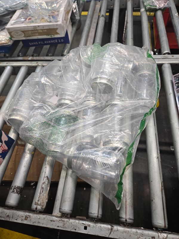 Photo 1 of **PARTIAL SET**
 Novelinks 16 Ounce Clear Plastic Jars Containers With Screw On Lids - Refillable Round Empty Plastic Slime Storage Containers for Kitchen and Household Storage - BPA Free (20 Pack)