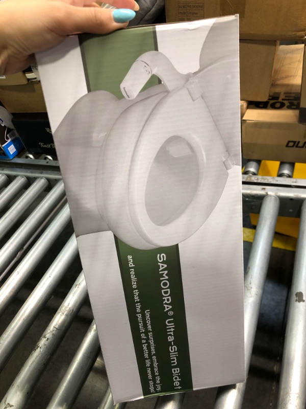 Photo 1 of SAMODRA Ultra-Slim Bidet Attachment for Toilet - Dual Nozzle (Frontal & Rear Wash) Hygienic Bidets for Existing Toilets - Adjustable Water Pressure Fresh Water Toilet Bidet - Easy to Install