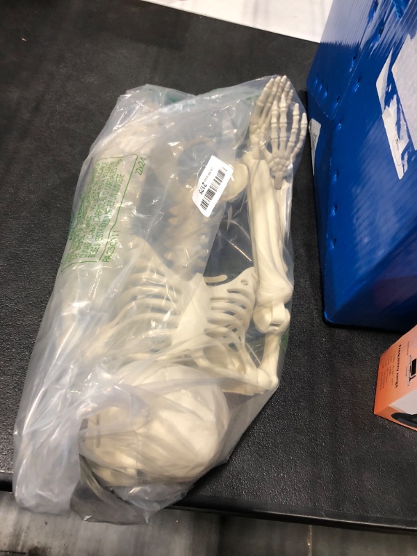 Photo 1 of 36" Skeleton Halloween Decorations, 3FT Realistic Full Body Movable Posable Joints Skeleton, Creepy Halloween Plastic Skeleton for Graveyard Decorations, Haunted House Props Indoor/Outdoor Decor