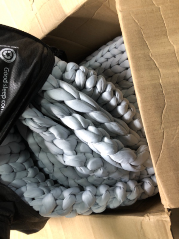 Photo 1 of ***SIMILAR PRODUCT***
YnM Chunky Throw Blanket, Hand Knitted with Chenille Yarn, Skin Friendly, Ventilated and Breathable, Machine Washable, Home Décor Piece for Couch, Sofa and Bed (light Grey, 50x60 Inch)