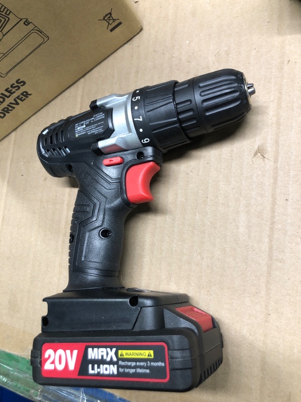 Photo 2 of ***MISSING PIECES***/ ***NO RETURN***
AVID POWER 20V MAX Lithium lon Cordless Drill