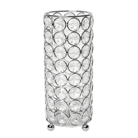 Photo 1 of All the Rages Elegant Designs Chrome Elipse Crystal Vase 3 pack