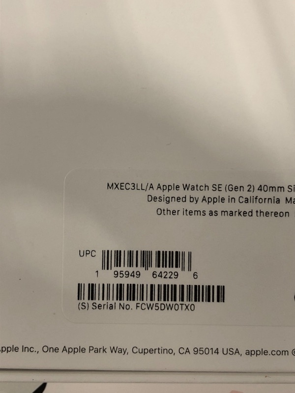 Photo 3 of Apple Watch SE (2nd Gen) [GPS 40mm] Smartwatch with Silver Aluminium Case with Denim Sport Band S/M. Fitness and Sleep Trackers**BRAND NEW/-SEALS ARE STILL IN TACT AS SHOW IN LAST PHOTO**