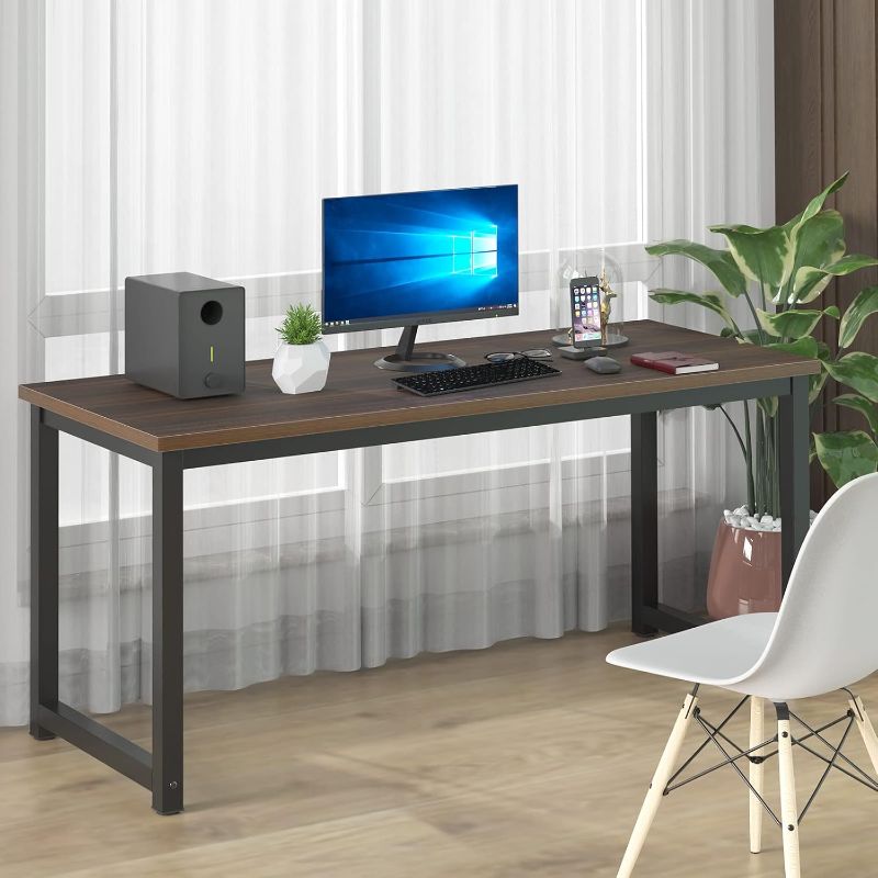 Photo 1 of ***SIMILAR PRODUCT/ DIFFERENT MODEL AND COLOR***
Large Office Desk for Home Office, Large 63” Computer Desk Table, Wide Writing Study Desk for 2 Person, Metal Sturdy Frame Thicker Steel Legs