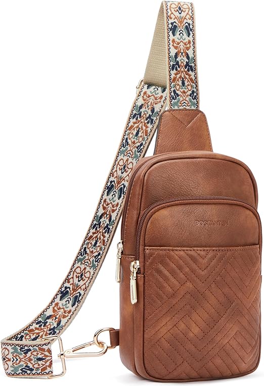 Photo 1 of ***SIMILAR PRODUCT***
BOSTANTEN Sling Bag for Women Cross Body Purse Crossbody Bag Quilted Leather Fanny Pack with Adjustable Guitar Strap