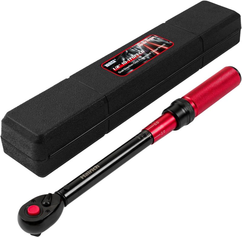 Photo 1 of 1/2 Inch Drive Click Torque Wrench, Dual-direction Torque Wrench 10-170.0ft.lb/13.60-230.5Nm, 72-tooth Torque Wrenches with Dual Range Scales, ±3% High Precision Torque Wrench For Bike
