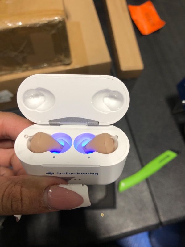 Photo 1 of Audien ATOM PRO 2 Wireless Rechargeable OTC Hearing Aid, Premium Comfort Design and Nearly Invisible
