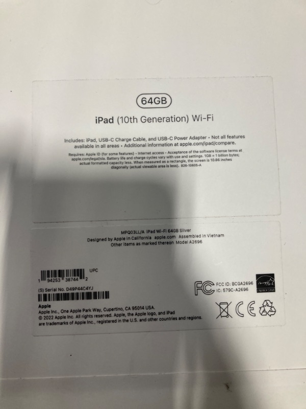 Photo 6 of ***USED****Apple iPad (10th Generation): with A14 Bionic chip