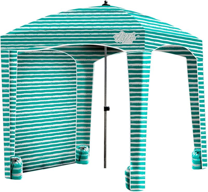 Photo 1 of ***stock photo is a similar item*** Turquoise Cabana Canopy, Waterproof, Portable 6.2' x 8.9' Beach Shelter