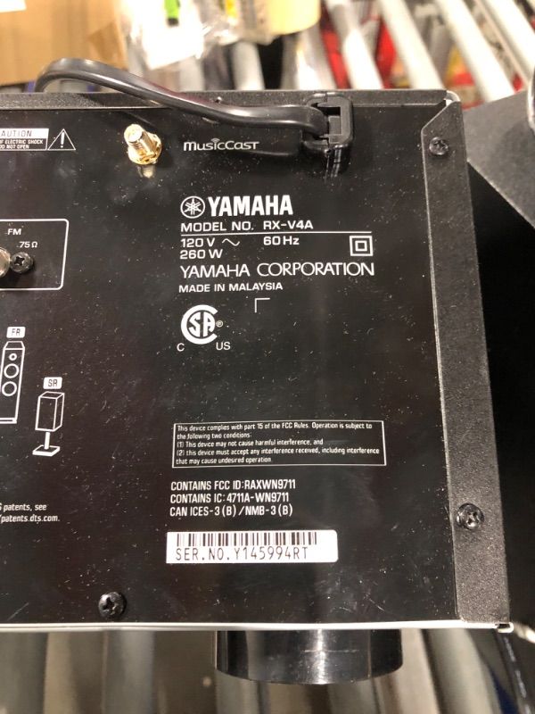 Photo 6 of ***Small scuffs/scratches*** ***Back plating is a bit bent, but still functional*** Yamaha YHT-5960U Home Theater System with 8K HDMI and MusicCast