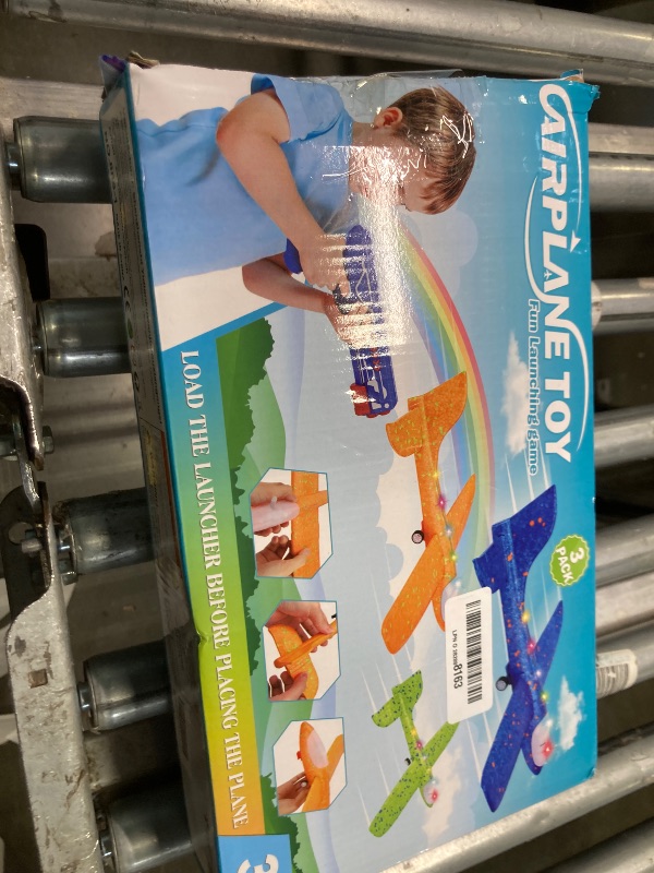 Photo 1 of 3 Pack Airplane Launcher Toy, 12.6" Foam Glider Led Plane, 2 Flight Mode Catapult Plane for Kids Outdoor Sport Flying Toys Gifts for 3 4 5 6 7 8 9 10 12 Year Old Boys Girls
