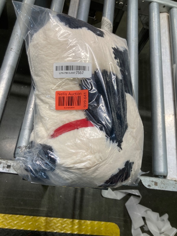 Photo 1 of meowtastic Black & White Dog Weighted Stuffed Animals - 22 Inch 4.5 Pounds Weighted Plush Dog Stuffed Animals - Big Stuffed Dog Plush Pillow - Cute Plush Toys Gifts for Kids & Adults (22" 4.5 lbs)