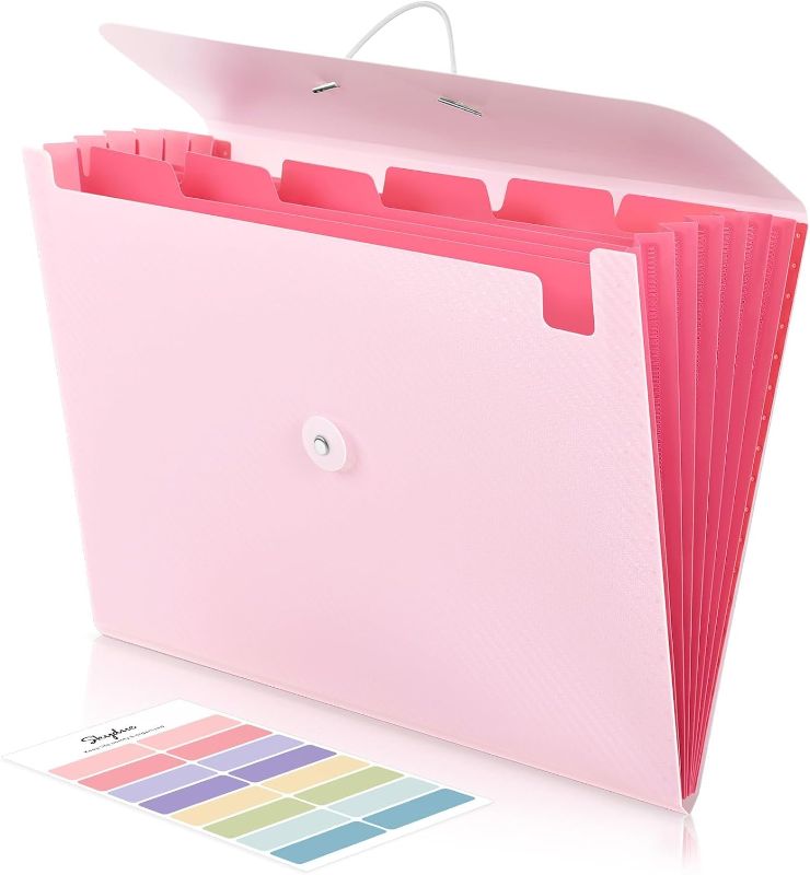 Photo 2 of  Pink School Office Supplies?Accordion File Organizer - 7 Pocket