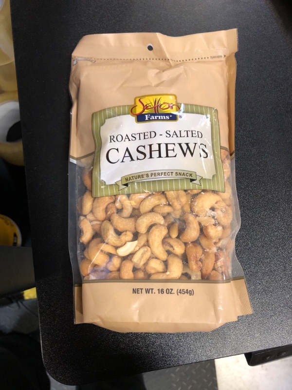 Photo 2 of Cashews Roasted Salted 1 Lb. Bag, Kosher BB 07 28 2025