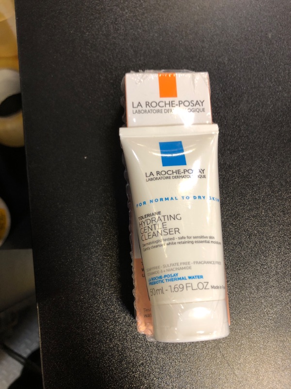 Photo 2 of La Roche-Posay Anthelios Tinted SPF 50 Sunscreen and Toleriane Gentle Cleanser Travel Set - With Titanium Dioxide and Niacinamide