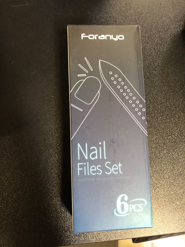 Photo 2 of Foranyo 6 Pcs Glass Nail File Set, Providing Salon-Like Results from The Comfort of Your Home?Specially Crafted for Natural Nail Enthusiasts(Blak 6 pcs)