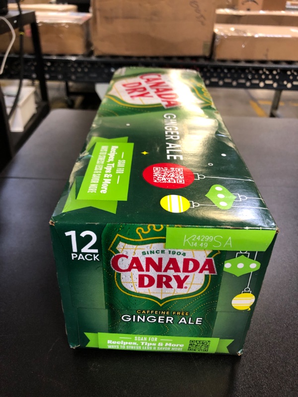 Photo 2 of Canada Dry Ginger Ale Soda, 12 fl oz cans (Pack of 12) Ginger 12 Fl Oz (Pack of 12)