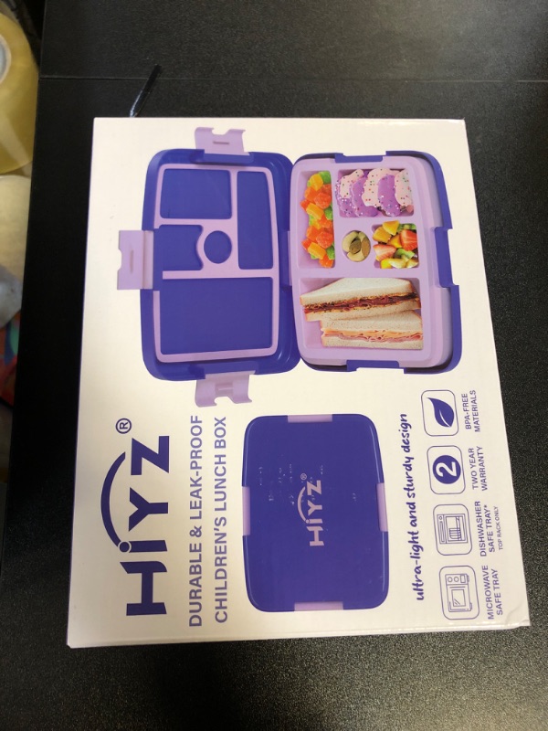 Photo 1 of HiYZ Bento Box for Kids, kids lunch box with 5-Compartment, Kids bento Lunch Box for ages 3-7, Leak-Proof, Durable, lunch box containers for Kid Back to School Meals