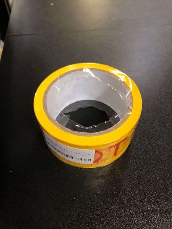 Photo 1 of Halloween Caution Tape, 2” x 164ft Yellow Do Not Enter Warning Tape with Blood Handprint, Tear Resistant Scary Zombie Fright Tape for Halloween Party Decorations, Haunted House & Danger Zones