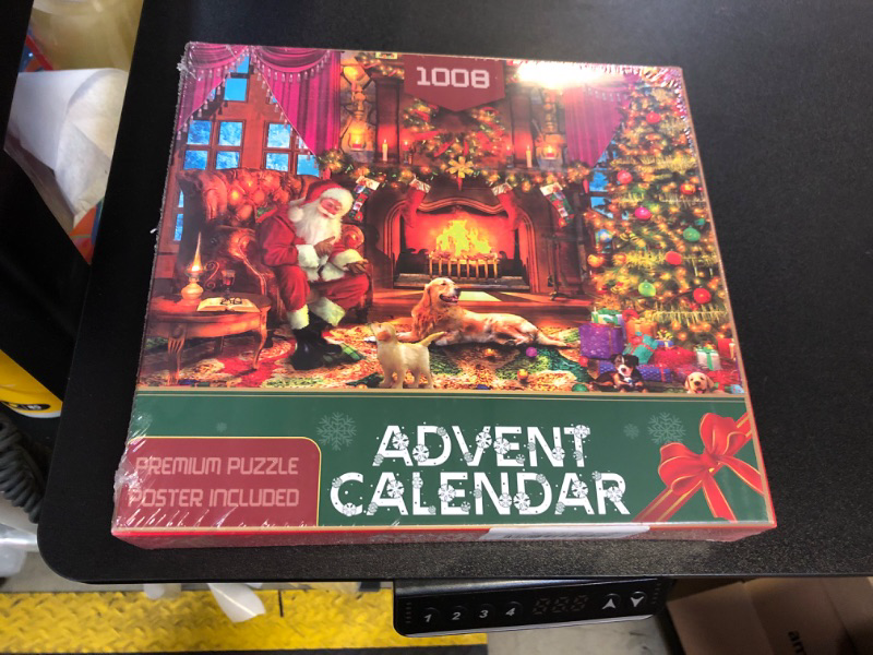 Photo 2 of Advent Calendar 2024 Christmas Puzzle - 1008 Pieces Christmas Countdown Calendar Jigsaw Puzzles, 24 Boxes Christmas Advent Calendar Puzzle, Christmas Fireplace Puzzles Gifts Party Favor for Adult Kids