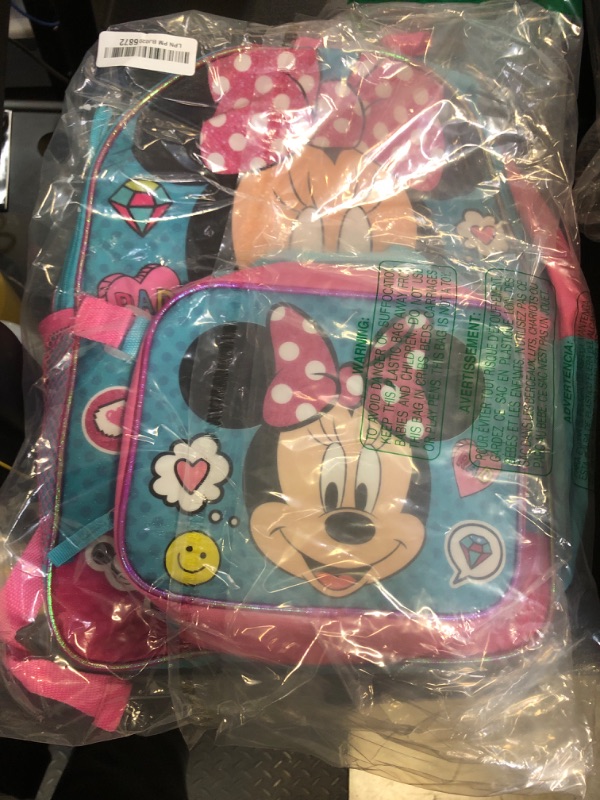Photo 1 of Disney Studio Disney Minnie Mouse Backpack with Lunch Box for Girls - 5 Pc Bundle With Large 16 Minnie Mouse Bag, Insulated Lunch Bag, Stickers, and More (Minnie School Supplies)