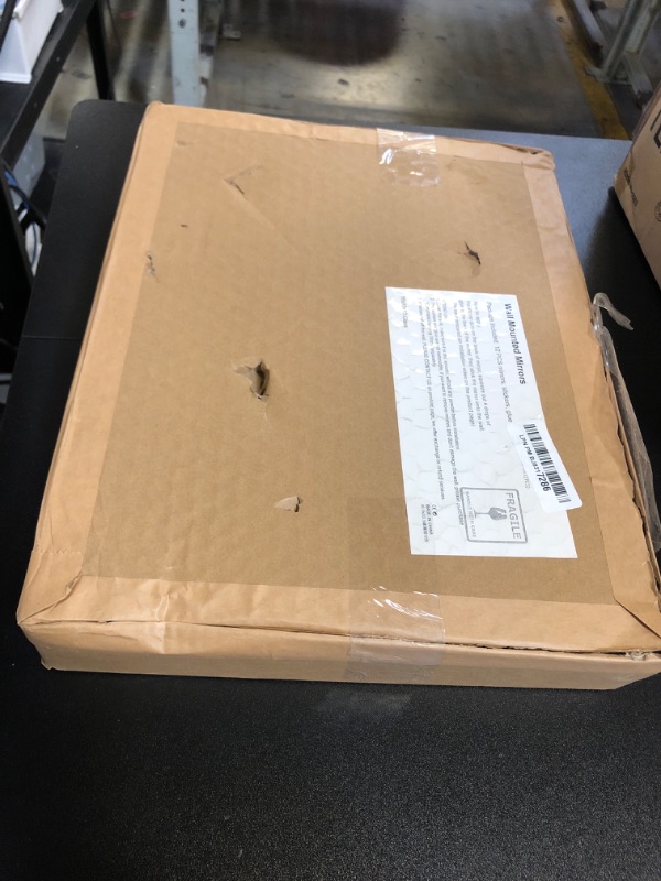 Photo 1 of Home Gym Mirror Tiles, Large Workout Mirrors for Home Gym,Square Mirror(Glass,16x12''-12PCS), Large Full Body Mirror for Gym, Wall Mirror for Garage, Bedroom, Bathroom (Glass - 16''x12'' - 12PCS) 16''x12''-12PCS