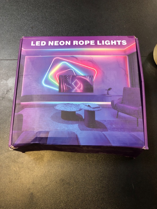 Photo 2 of 100Ft Neon Rope Lights,Flexible Led Rope Lights Control with App/Remote,Multiple Modes Rope Lights,IP65 Outdoor RGB Led Neon Lights Waterproof,Music Sync Gaming Led Neon Light Strip for Bedroom Decor