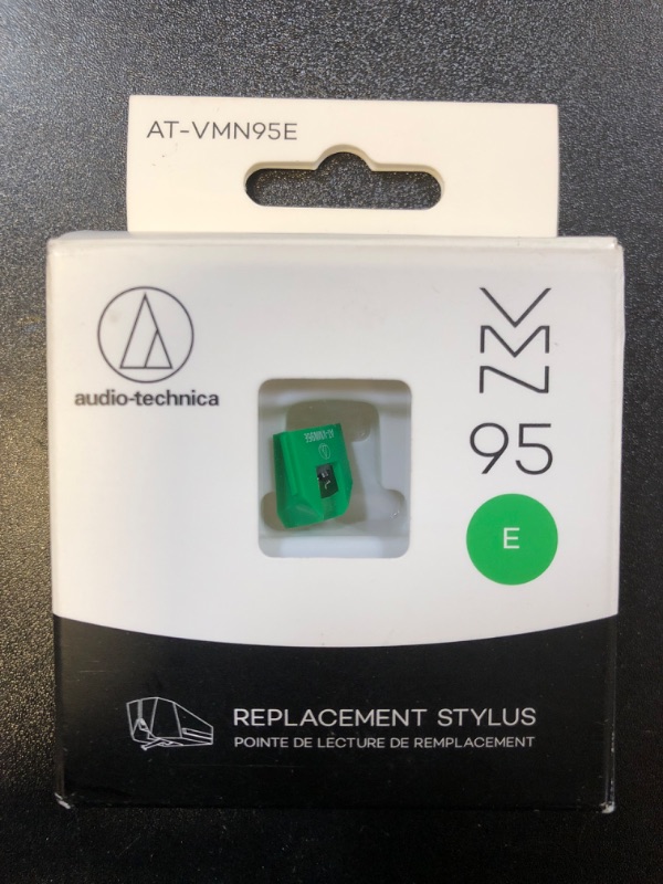 Photo 1 of Audio-Technica AT-VMN95E Elliptical Replacement Turntable Stylus, Green