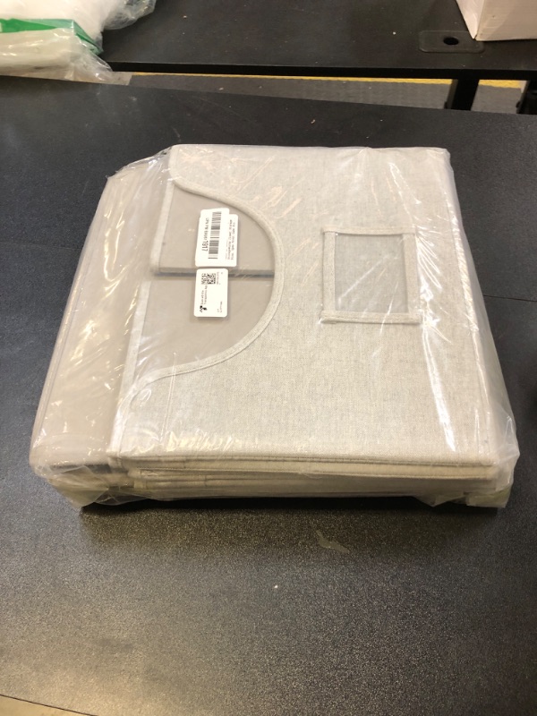 Photo 1 of StorageWorks Closet Storage Bins, Fabric Storage Bins, Shelf Storage Baskets with Cutout Window and 2 Handles, Closet Bins for Shelves, Large, Brown, 4-Pack