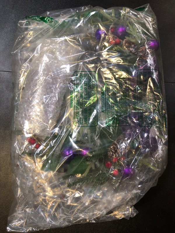 Photo 1 of Thiccywoov 1 Set Advent Wreath with Flameless Candles, 1 Advent Wreaths Candle Holder, 5 LED Advent Candles Purple Pink White Advent Candle Battery Operated, 1 LED Strings for Advent Party Decor