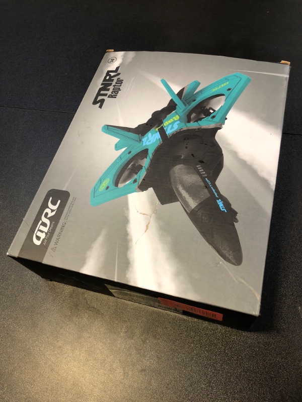 Photo 1 of GoolRC V17 Remote Control Plane, 2.4Ghz Foam RC Airplanes Jet Fighter Stunt RC Airplane with Spinning Drone,Gravity Sensing,Stunt Roll,Cool Light,2 Battery for Kids Boys